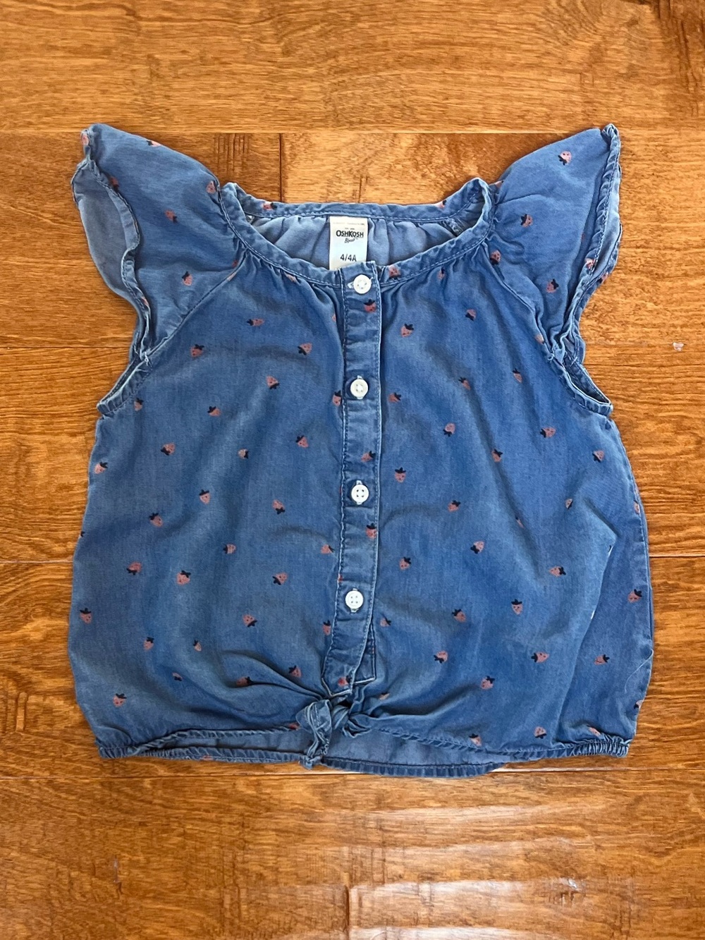 Toddler Girls OshKosh B’Gosh Chambray Tie-Front Shirt - 4